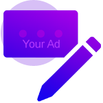 Custom and Professional Ads Icon